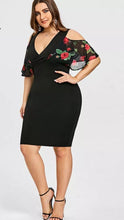 Summer Rose Print Bodycon Dress- Plus Size