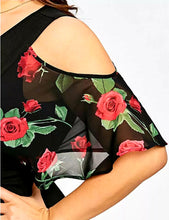 Summer Rose Print Bodycon Dress- Plus Size