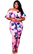 Bianca Plus Size Floral Jumpsuit- Pink
