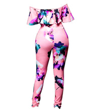 Bianca Plus Size Floral Jumpsuit- Pink