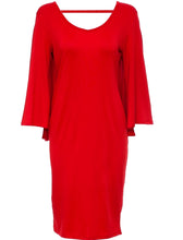 Desiree Plus Size Batwing Dress- Red