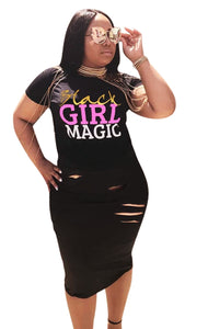 Farai Letter Print Dress- Plus Size
