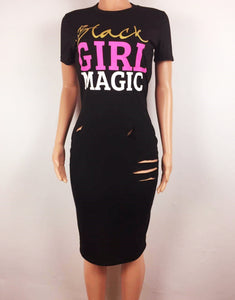 Farai Letter Print Dress- Plus Size