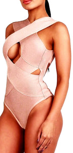 Bella Babe Cross Over Bandage Body Suits