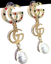 Gucci Inspired Colorful Gold Earrings