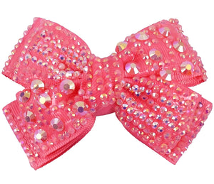 Raleigh's Pearl Hair Bow~ Rose Pink