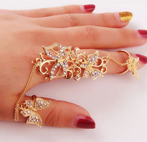 Butterfly Link Finger Ring