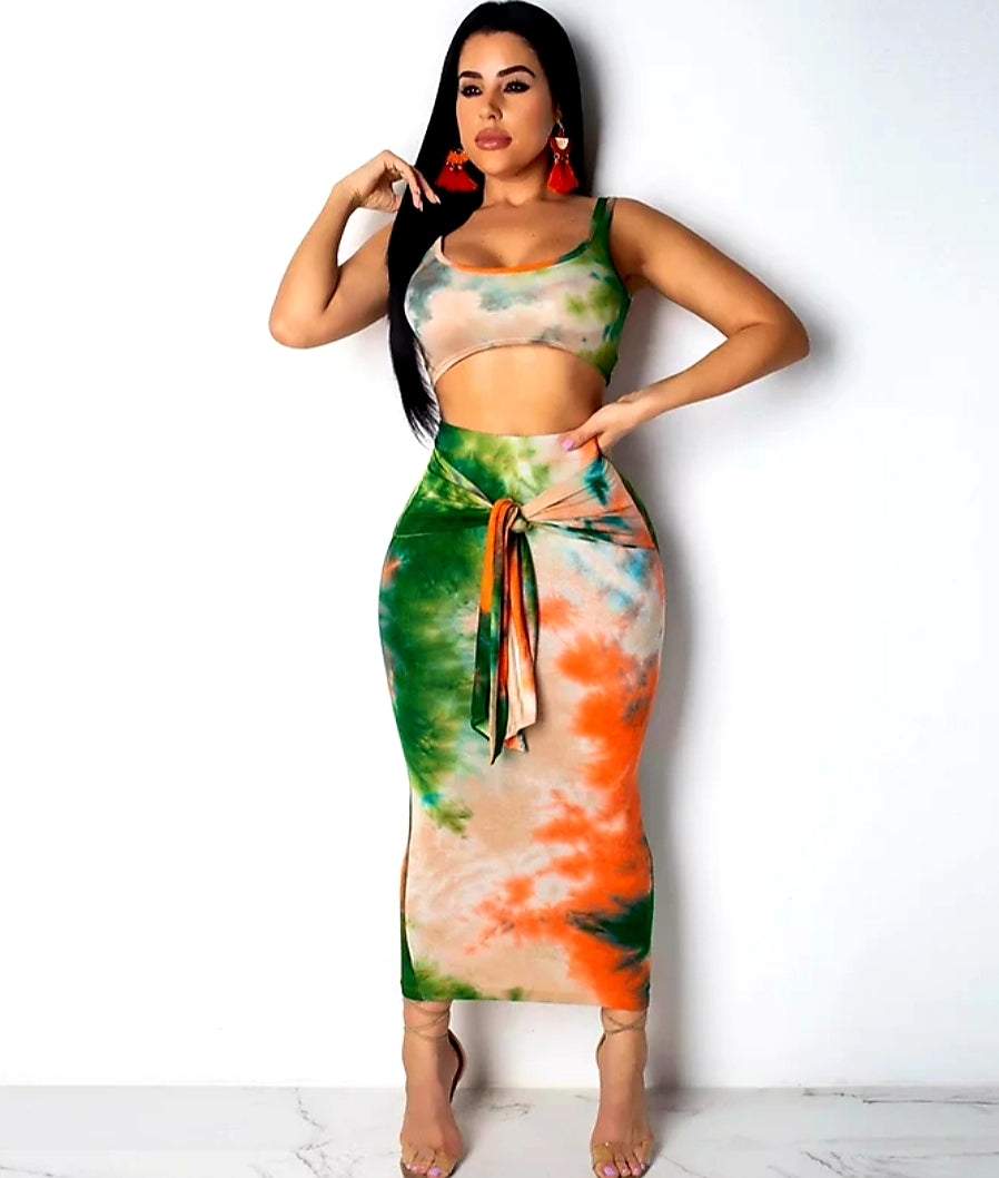 Jazzy Two Piece Dyed Set