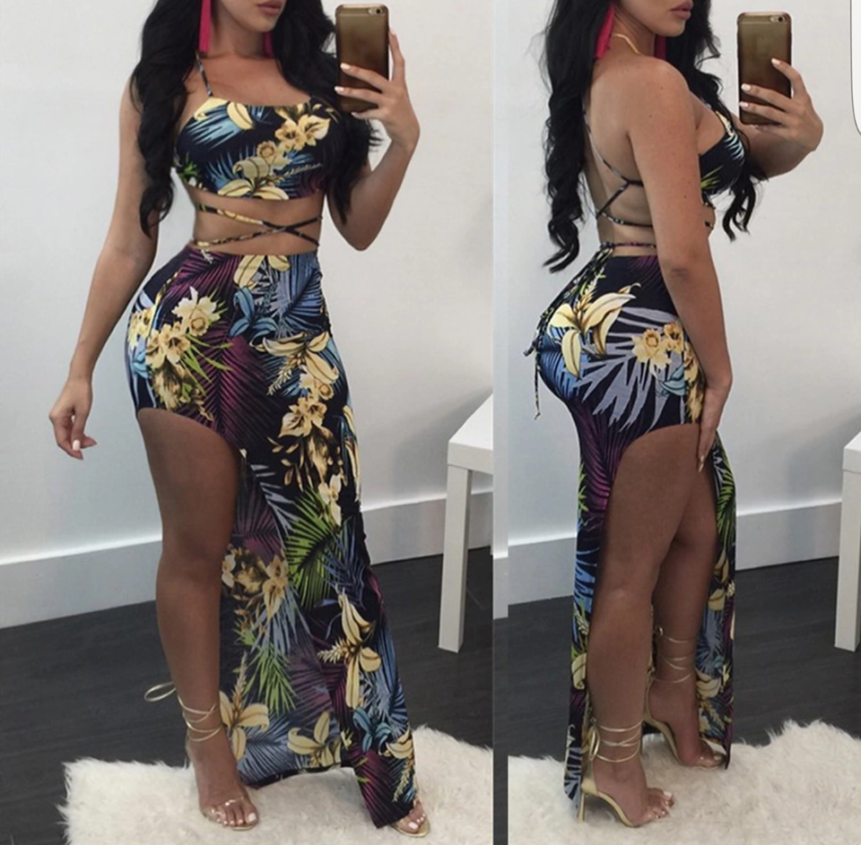 Bebe Backless Two Piece Set