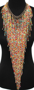 Bohemian Style Resin Bead Necklace