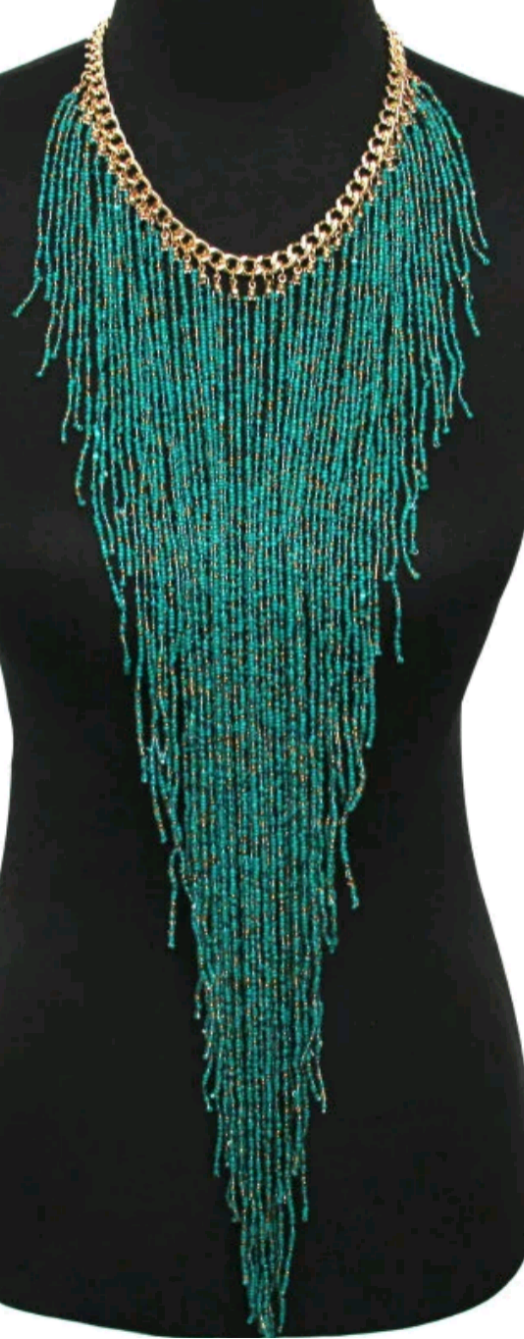Bohemian Style Resin Bead Necklace