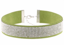 Rhineston Leather Choker