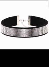 Rhineston Leather Choker