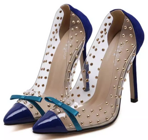 Sunset Transparent High Heels-Blue