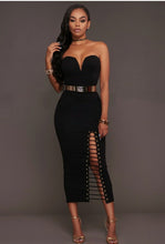 Diana Elegant Rivet Dress-Black