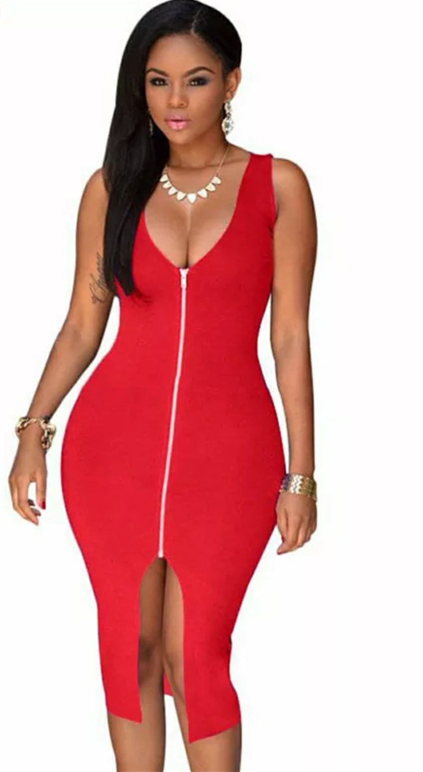 Draya Plus Size Sundress-Red