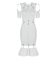 Fierce Rivet Fishtail Bandage Dress