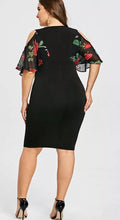 Summer Rose Print Bodycon Dress- Plus Size