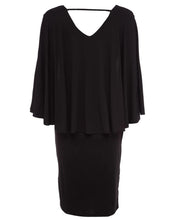 Desiree Plus Size Batwing Dress-Black