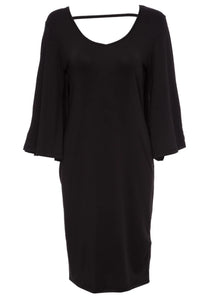 Desiree Plus Size Batwing Dress-Black