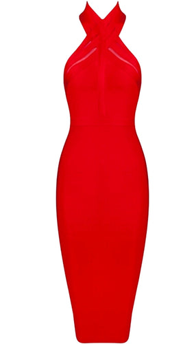 Alissia Red Bandage Dress