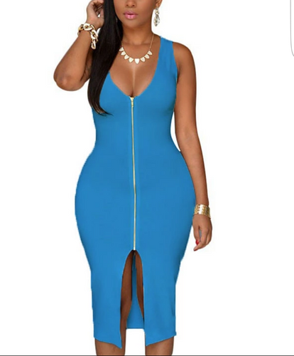 Draya Hip Sundress-Sky Blue