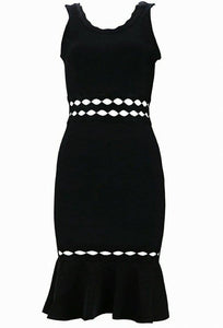 Shaunie Black Bandage Dress