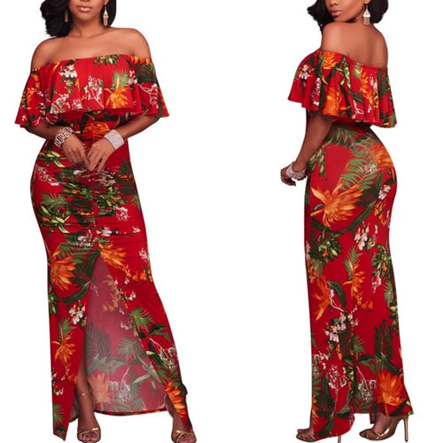 Helene Off Shoulder Floral Maxi Dress