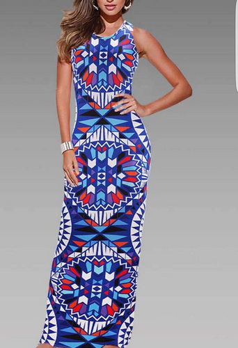 Bohemian Print Maxi Dress