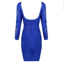 Jazmine Slim Bandage Dress-Blue