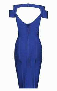 Destiny Bandage Dress-Blue