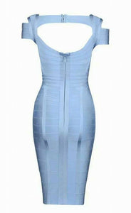 Destiny Bandage Dress-Sky Blue