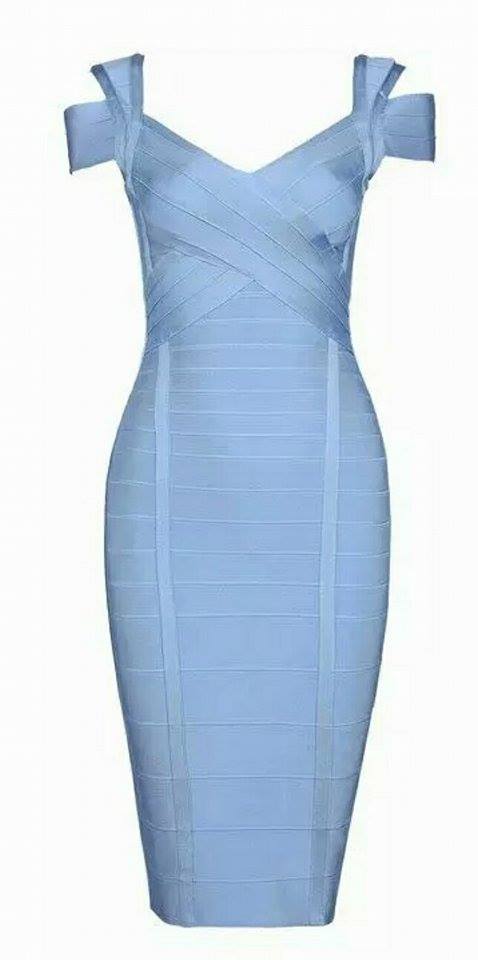 Destiny Bandage Dress-Sky Blue