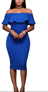 Summer Vintage Dress-Blue