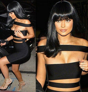 Kylie Sexy Hollow Out Strap Bandage Dress
