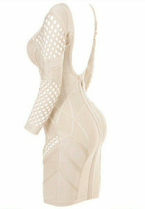 Jazmine Slim Bandage Dress-Khaki