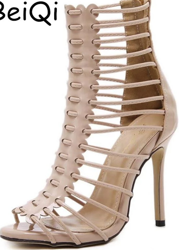 Beiqi Gladiator High Heels-Khaki